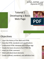 Tutorial 1 Developing A Basic Web Page