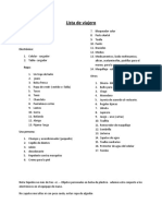 Lista de Viajero