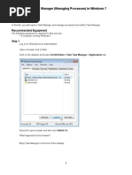 Lab Activity 4 - Task Manager (Managing Processes) in Windows 7