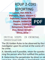 Investigating Crimes: Initial Steps and Evidence Collection