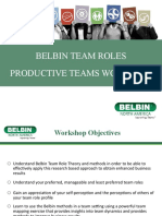 Belbin Team Roles Productive Teams Workshop