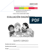 EXAMEN DIAGNÓSTICO 5o. GRADO