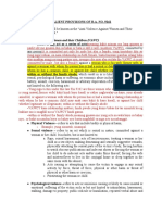 A. Violence Against Women and Their Children (VAWC) : Salient Provisions of R.A. No. 9262