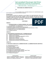 Programa de Estudios Administracion