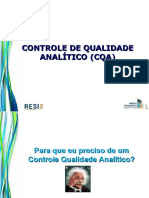 Controle de Qualidade Analítico (CQA