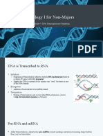Biology I For Non-Majors: DNA Transcription and Translation