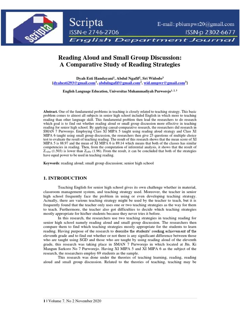 High School Reading Strategies Study | PDF | Statistics | Learning Styles