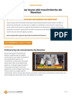 Leyes Del Movimiento de Newton Material de Lectura 6 A 8 Grado