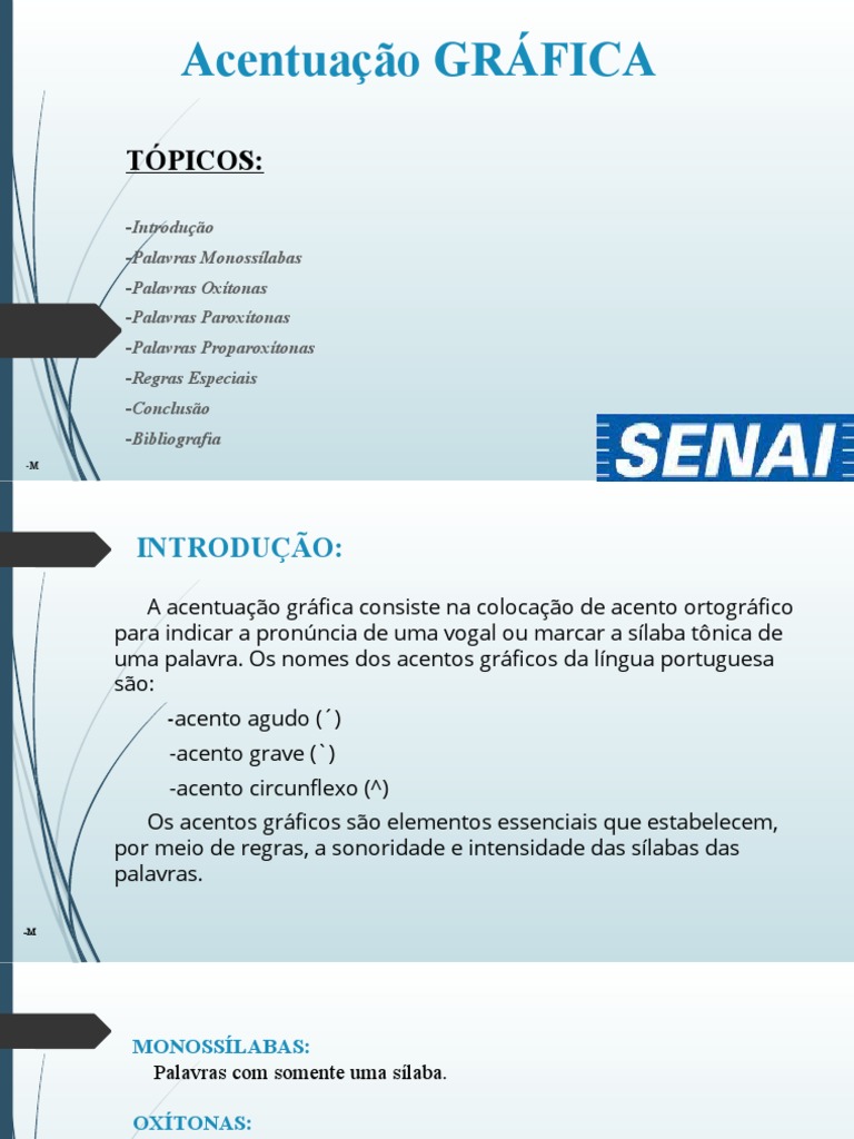 Slide Regras Acentuação Língua Portuguesa