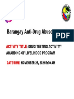 Barangay Anti-Drug Abuse Council: Activity Title