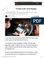 OBD1 Codes - Trouble Code List & Reading (GM 2021)