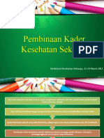 (Kesga) Pembinaan Kader Kesehatan Sekolah