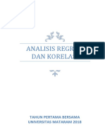 Bahan Ajar Statistika - Analisis Regresi Dan Korelasi