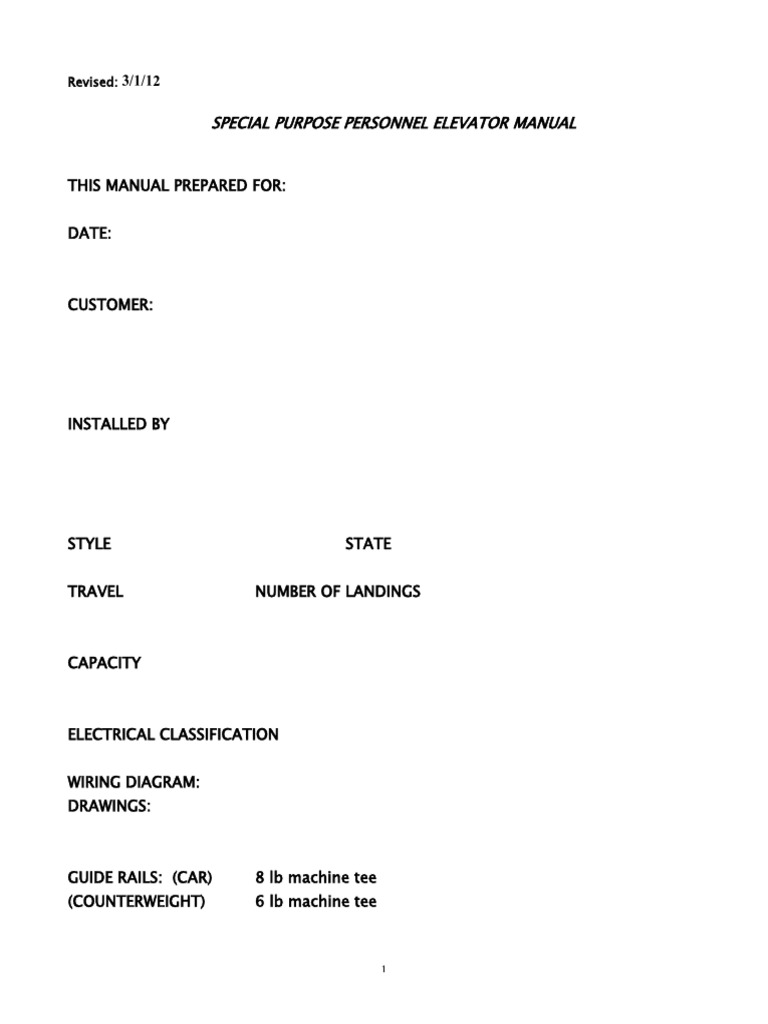 2012 GEM New Manlift Manual PDF Elevator Switch