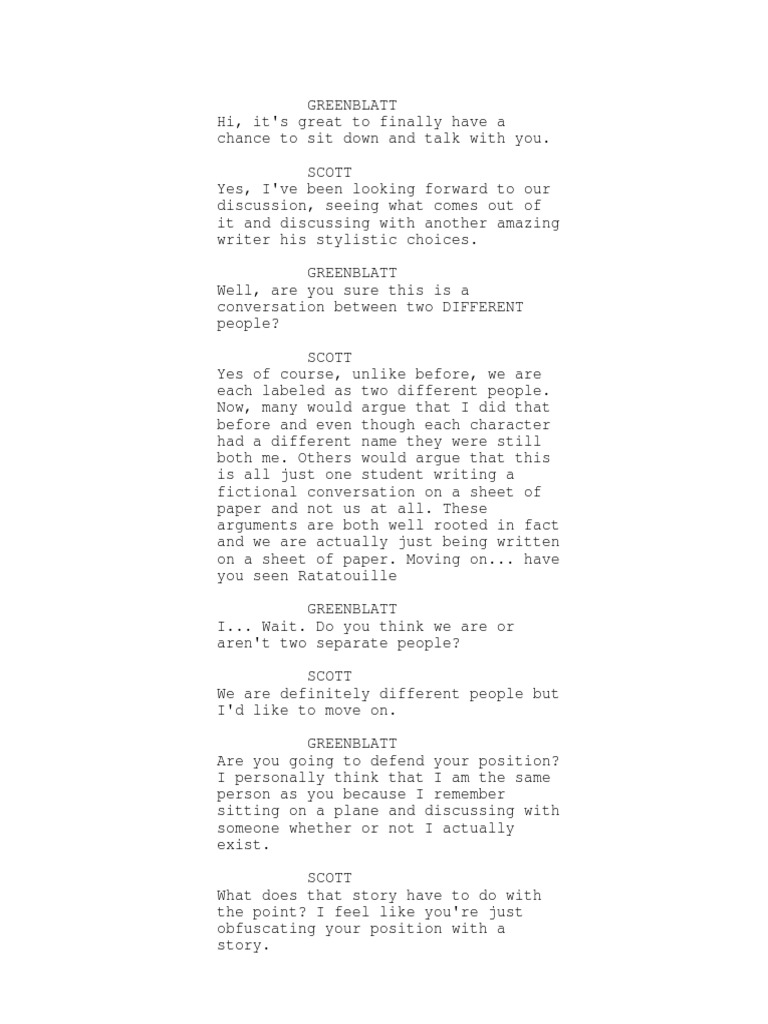 Script Scott-Sg Conversation Ap Lit | PDF