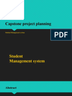 Capstone Project Planning Capstone Project Planning: Student Management System