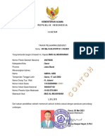 Contoh Penulisan Ijazah Tahun Peljaran 2020 S.D 2021