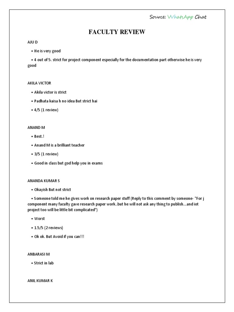 Faculty Review | PDF