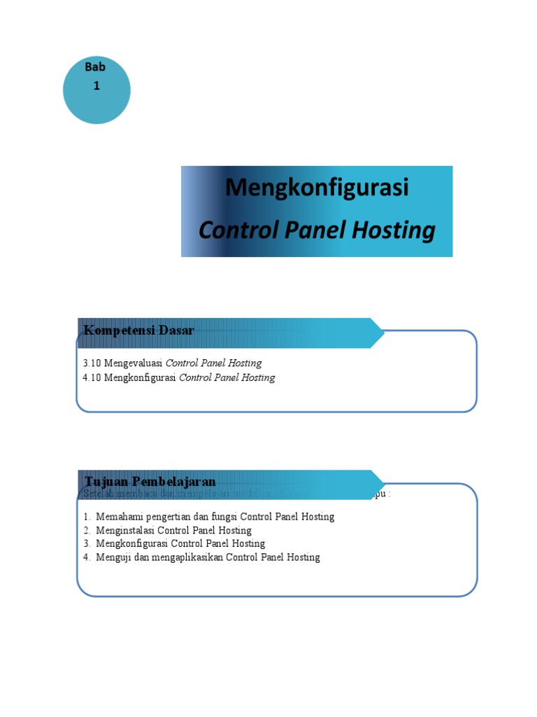 Evaluasi dan Konfigurasi Control Panel Hosting | PDF