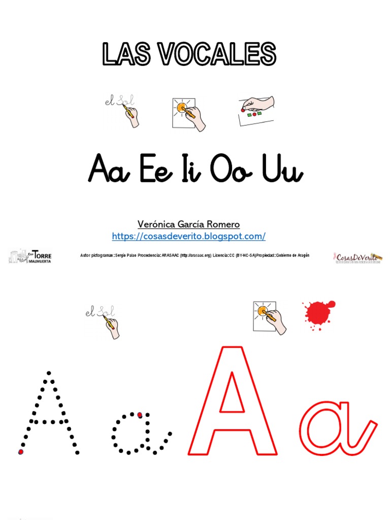 Actividades y Pictogramas de Vocales | PDF | Estudios de idiomas ...