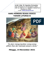 HARI MINGGU BIASA XXXIII - 14 Nov2021