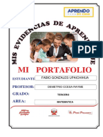 Portafolio de Evidencias Matematica 3ro F1 1003 Ccesa007