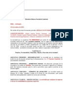 Documento de Constitución Sociedad Ltda