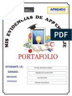Portafolio de Evidencias Matematica 3ro CH3 1003 Ccesa007