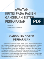 Keperawatan Kritis Pada Pasien Gangguan Sistem Pernafasan