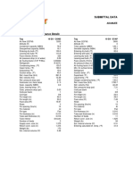 Construction and Performance Details: Submittal Data