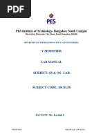 PES Institute of Technology-Bangalore South Campus: V Semester