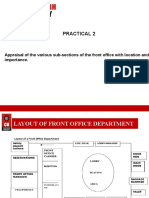 Practical 2: Appraisal of The Various Sub-Sections of The Front Office With Location and Importance