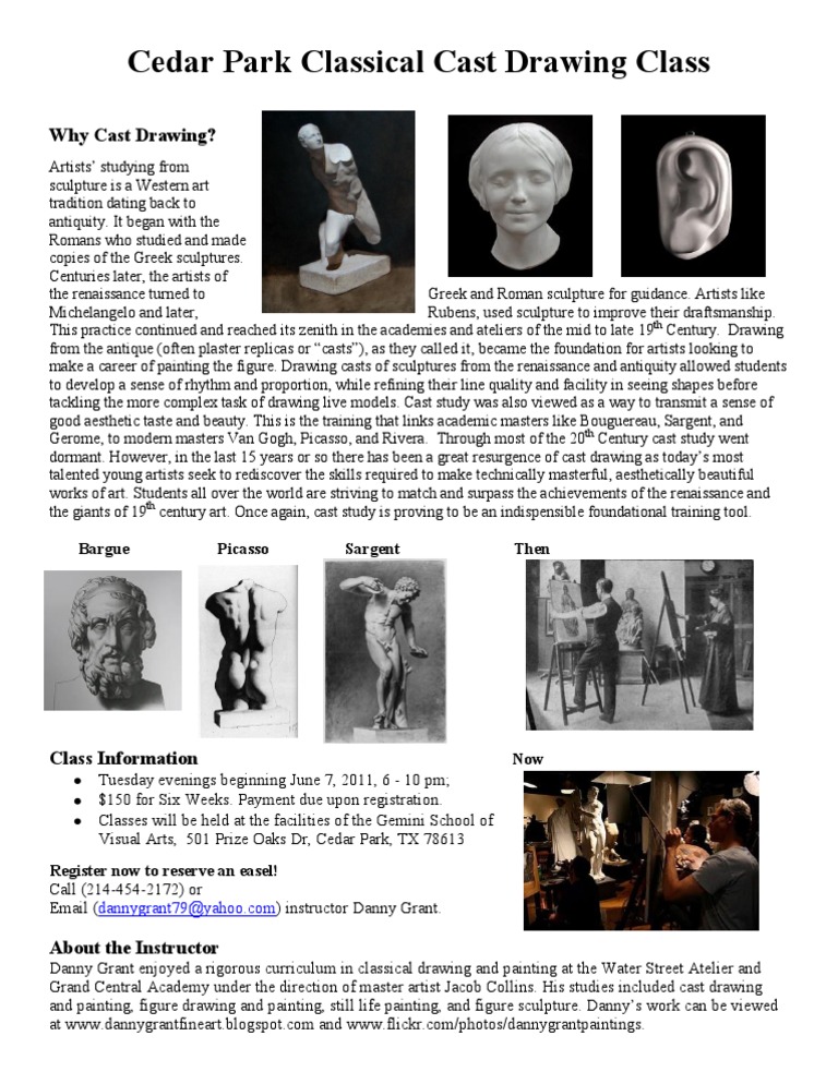 Cedar Park Cast Drawing Class Overview | PDF | Sculpture | Drawing
