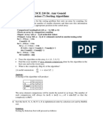 CSCE 210 Dr. Amr Goneid Exercises (7) Sorting Algorithms
