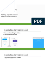 Provides: Creative E-Mail Marketing Solution Building Rapport To Convert Subscribers Into Customers