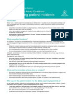 Reporting Patient Incidents: Frequently Asked Questions