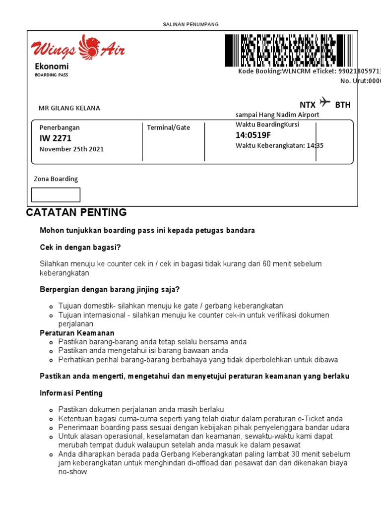 Boarding Pass Wings PDF