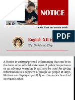 Notice: English XII (Core)