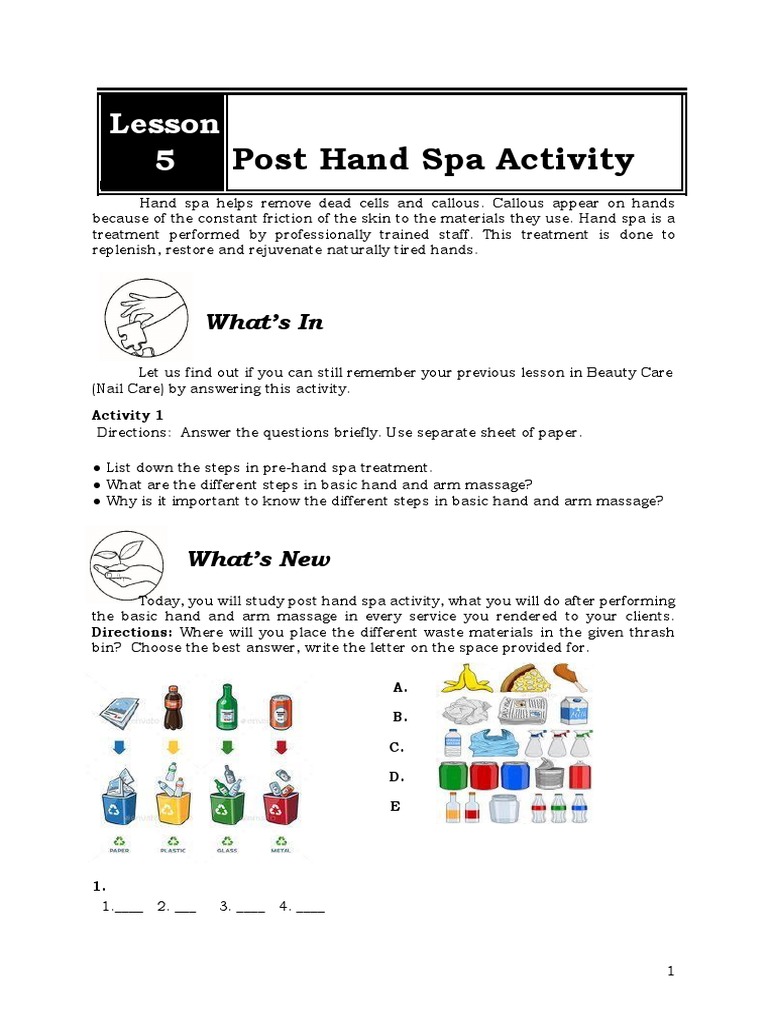 Module 5-Beauty Care-Nail Care Services | PDF | Disinfectant