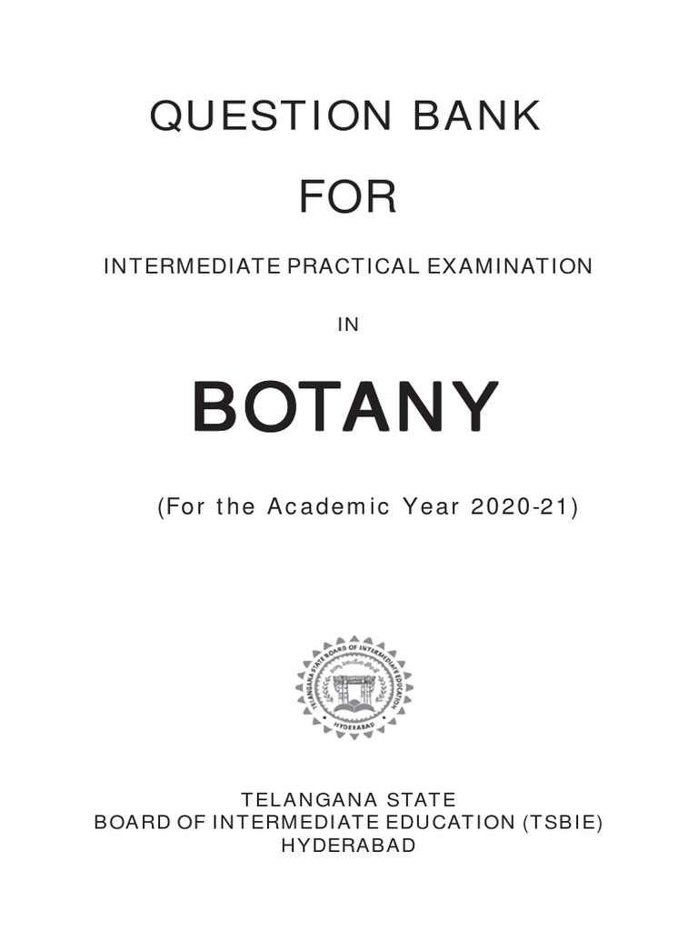 Botany Practical Exam Question Bank 2020-21 | PDF | Plant Stem | Flowers
