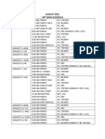 AUGUST MASS SCHEDULE 2021