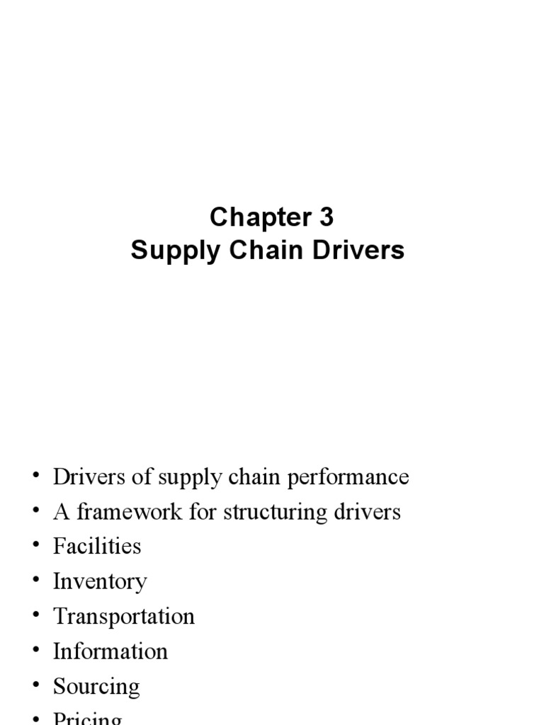 Key Drivers of Supply Chain Performance | PDF | Supply Chain | Inventory