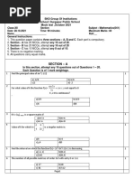 Section - A: SKS Group of Institutions School: Durgapur Public School Mock Test, October 2021