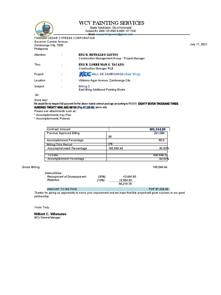 Billing 2 EW Additional Works | PDF | Economies | Business Law