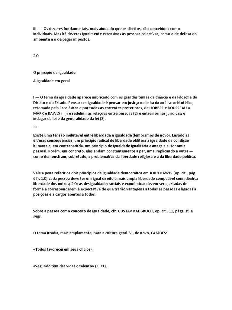Principio Da Igualdade Pdf Igualdade Social Constituição