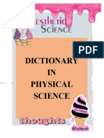 Christine Mae D. Hornilla - PT in Physical Science - Dictionary