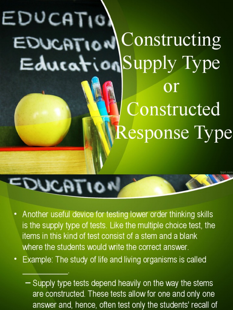 Completion Type Of Test