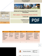 Lecture 3 - Part 2 - TC70020E - Advanced Construction Procurement and Processes - 2020-21 - w15