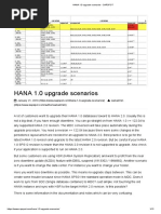 HANA 1.0 Upgrade Scenarios