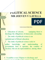 Political Science: MR Joeven V Lavilla